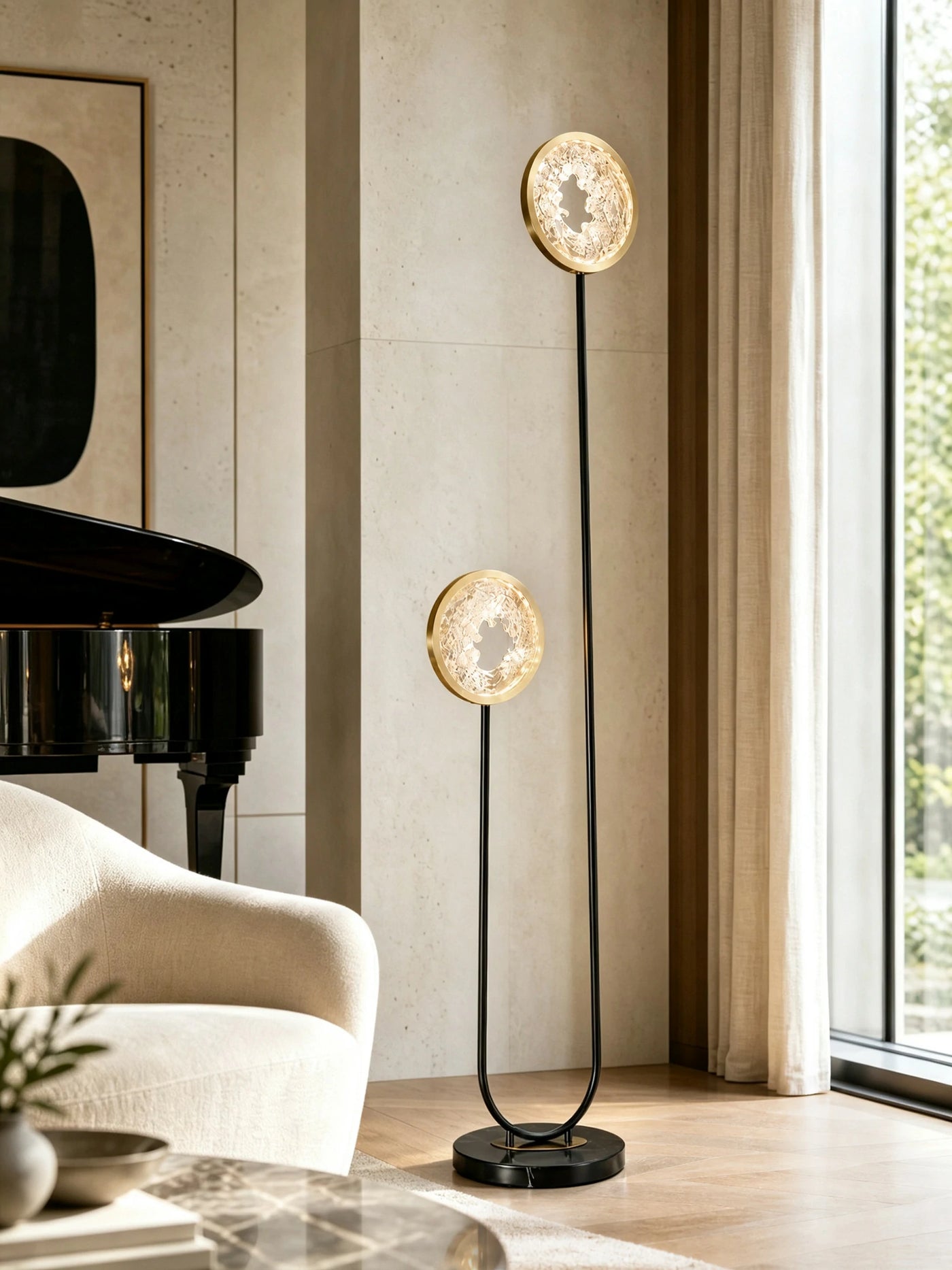 Fortune Cascade Modern Sculptural Floor Lamp