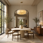 23'' 2-Tier Alabaster Round Chandelier