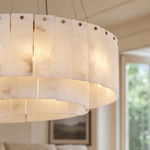 23'' 2-Tier Alabaster Round Chandelier