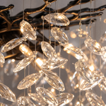 23.6" Modern Tree Branch Crystal Chandelier