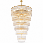 D990 Seven-Layer Striped Column Stair Light - Gold