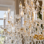 24-Light Clip Plate Chandelier D90 - Gold