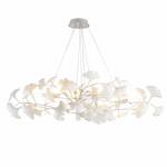 Ceramic-Ginkgo Leaf Pendant Light 1200 6-Light - Gold