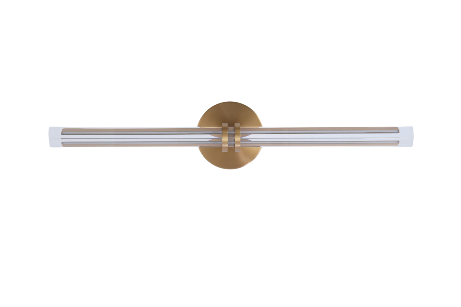 24 Inch Pyramid Crystal Vanity Light - Copper