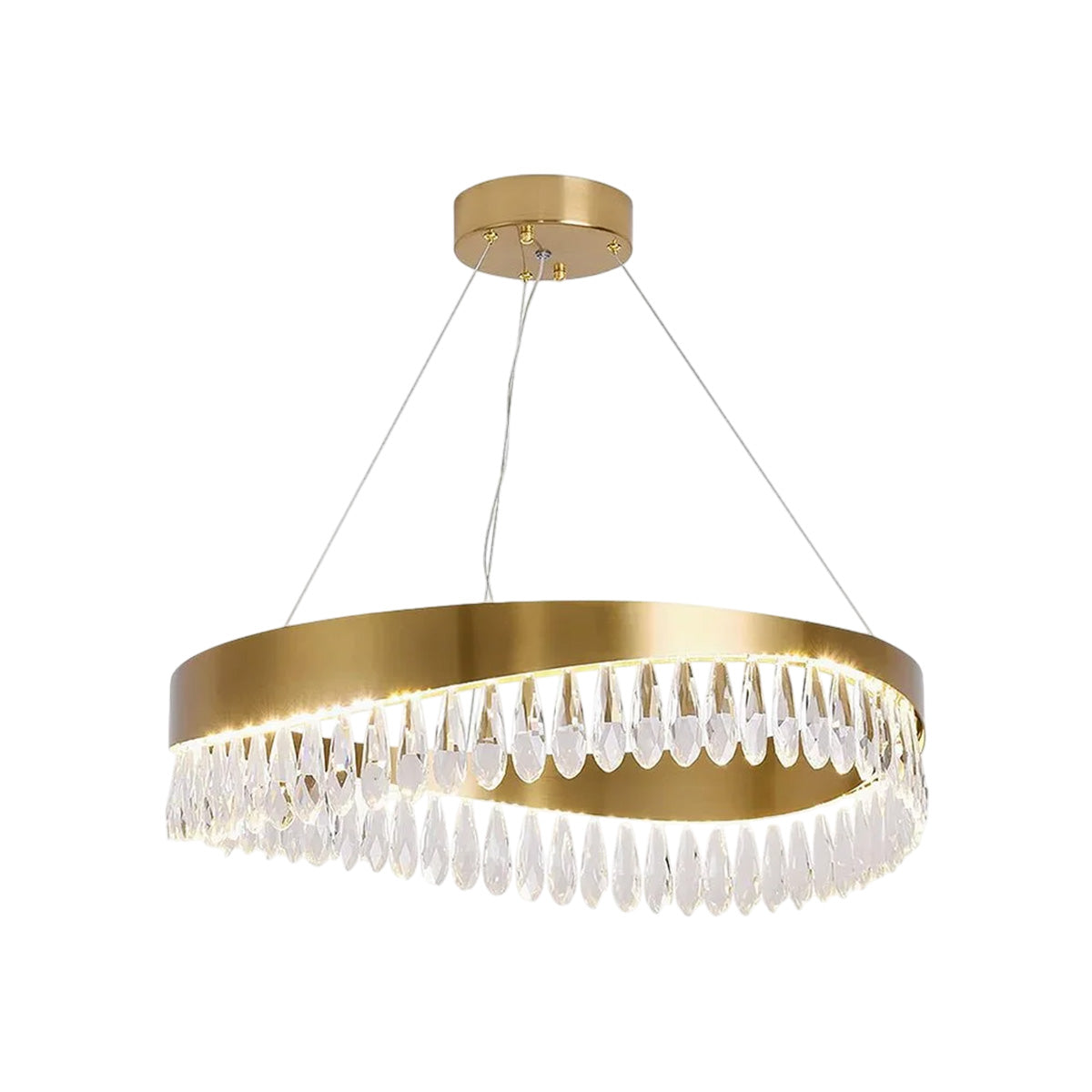 Crystal Sticks Chandelier – Copper Plated LED Crystal Fixture