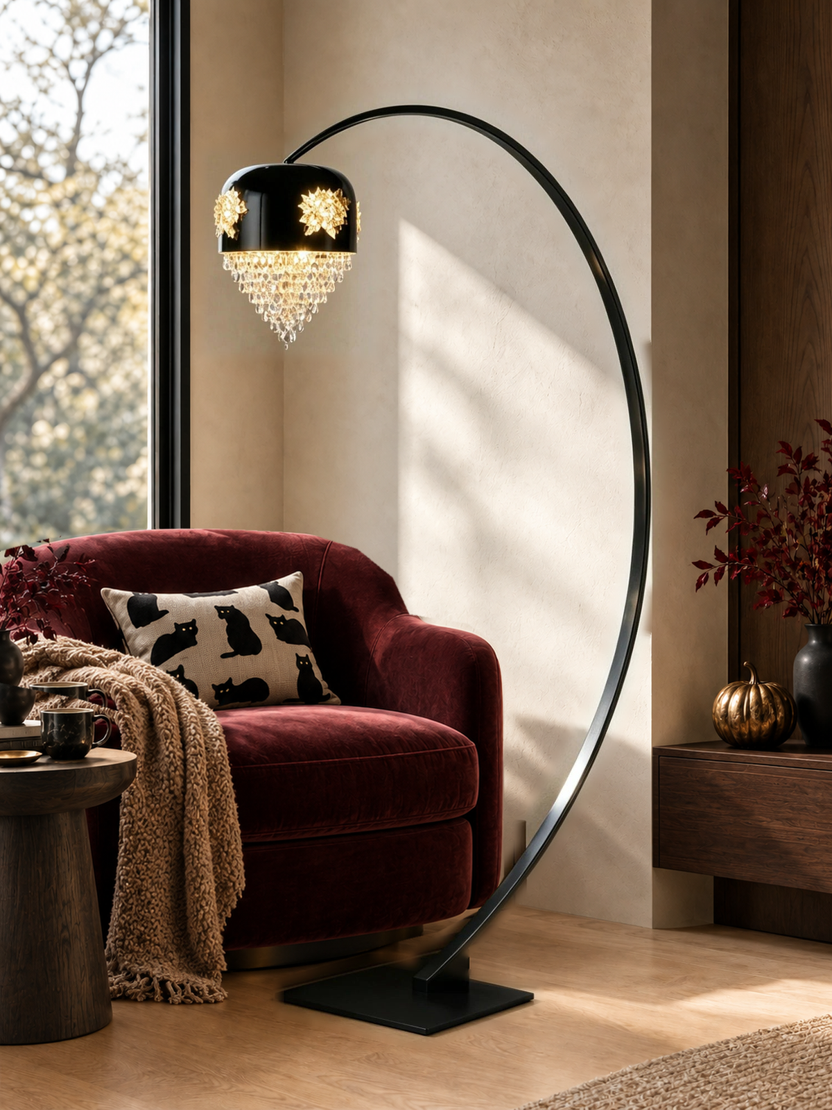 Floral Glory Modern Sculptural Floor Lamp
