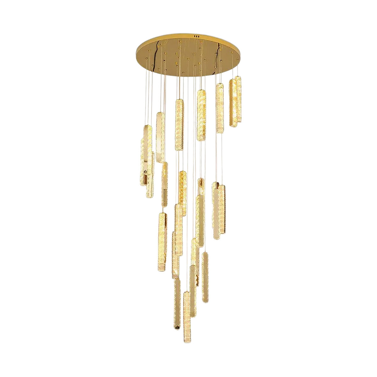 Crystal Chandelier with Gold & Clear Crystals 12 24 Heads