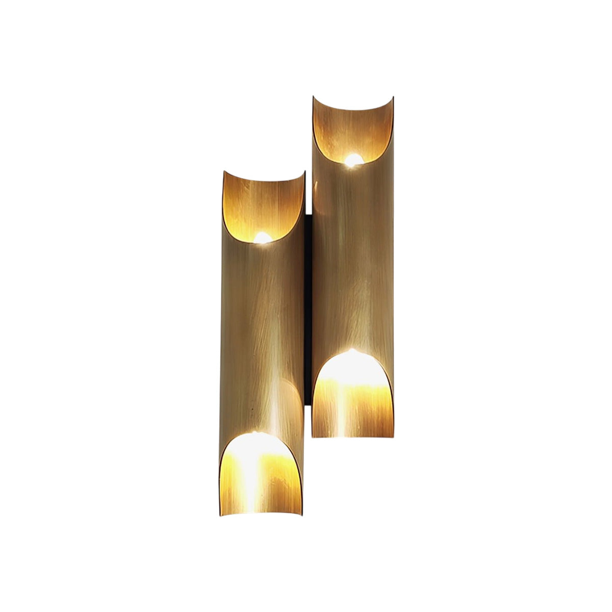 Elegant Brass Wall Lamp with Dual Tube Design