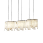 Alabaster Pendant Lamp with Gold & White Finish