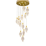 Modern blade-type Chandelier Gold / H78inch