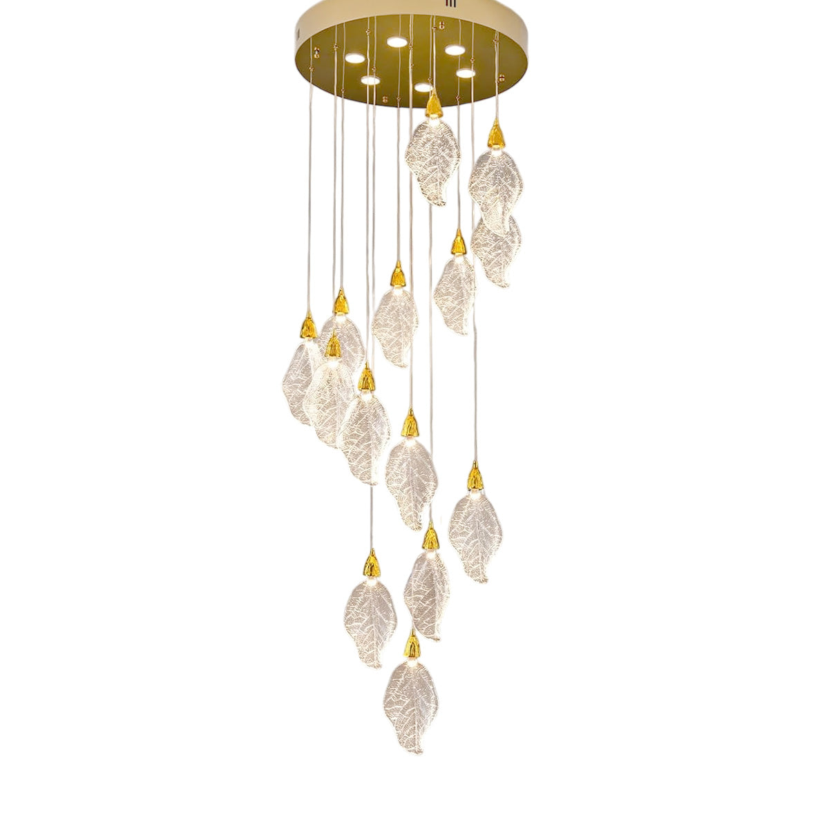 Modern blade-type Chandelier Gold / H78inch