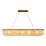 Modern alabaster chandelier L54in