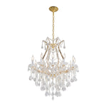 Modern Large Crystal Chandeliers Gold / 10Light
