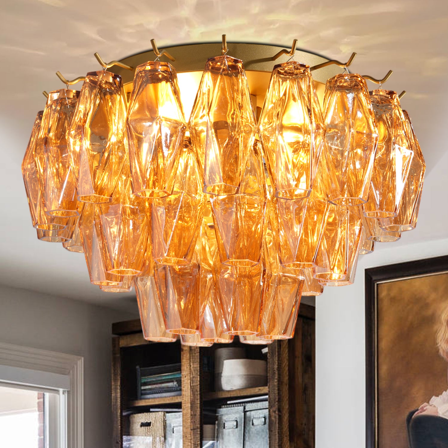 Prism Cup Flush Mount 17in - Copper