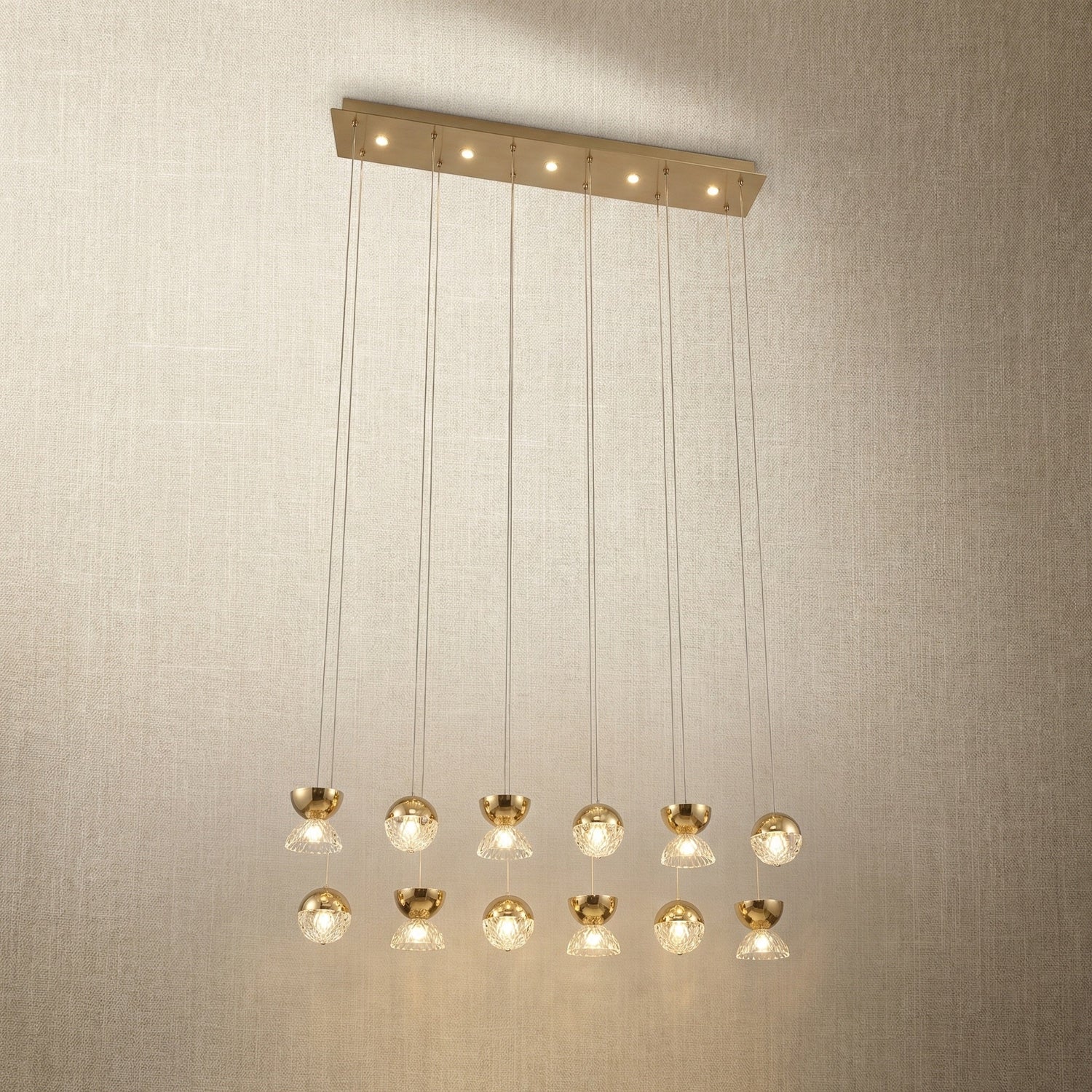 Glorious Grand Cascading Linear Crystal Chandelier