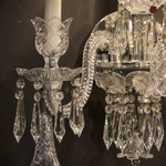 3-Light Candle Style Crystal Wall Sconce