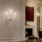 3-Light Tiered Candle Crystal Wall Sconce