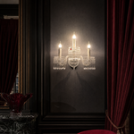 3-Light Tiered Candle Crystal Wall Sconce