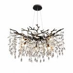 31.5" Black Tree Branch Crystal Chandelier