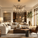 31.5" Black Tree Branch Crystal Chandelier