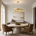 31.5'' Brass Gold 2-Tier Round K9 Crystal Chandelier