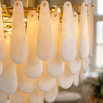 31.5" Modern 6-Tier Spanish Alabaster Chandelier