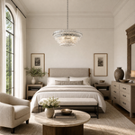 36-Inch Round Tiered Glass Chandelier