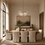 36-Inch Round Tiered Glass Chandelier