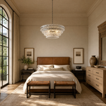 36-Inch Round Tiered Glass Chandelier