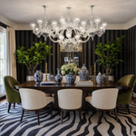 36-Light Multi-Arm Fluted Glass Chandelier