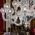 36-Light Multi-Arm Fluted Glass Chandelier