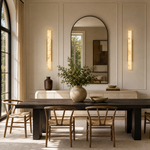36" Spanish Alabaster Cylinder Wall Sconce