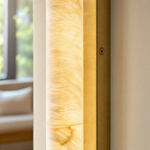 36" Spanish Alabaster Cylinder Wall Sconce