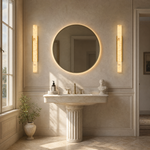 36" Spanish Alabaster Cylinder Wall Sconce