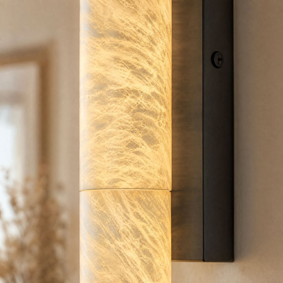 36" Spanish Alabaster Linear Wall Sconce