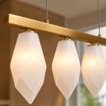 39-Inch 6-Light Linear Spanish Alabaster Chandelier