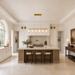 39-Inch 6-Light Linear Spanish Alabaster Chandelier