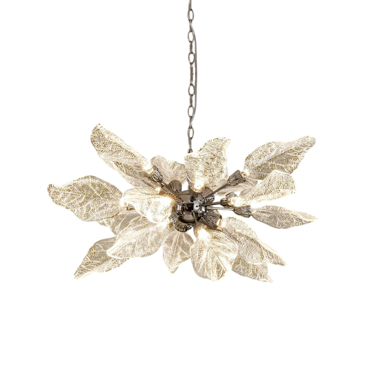 Modern blade-type Chandelier Silver / D31inch