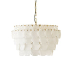 Hexa Cloud Gold & White Alabaster Pendant Light – 23.6’’ Diameter