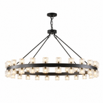 Chain Clause Upper and Lower Wine Glass Round Pendant D1220 - Black