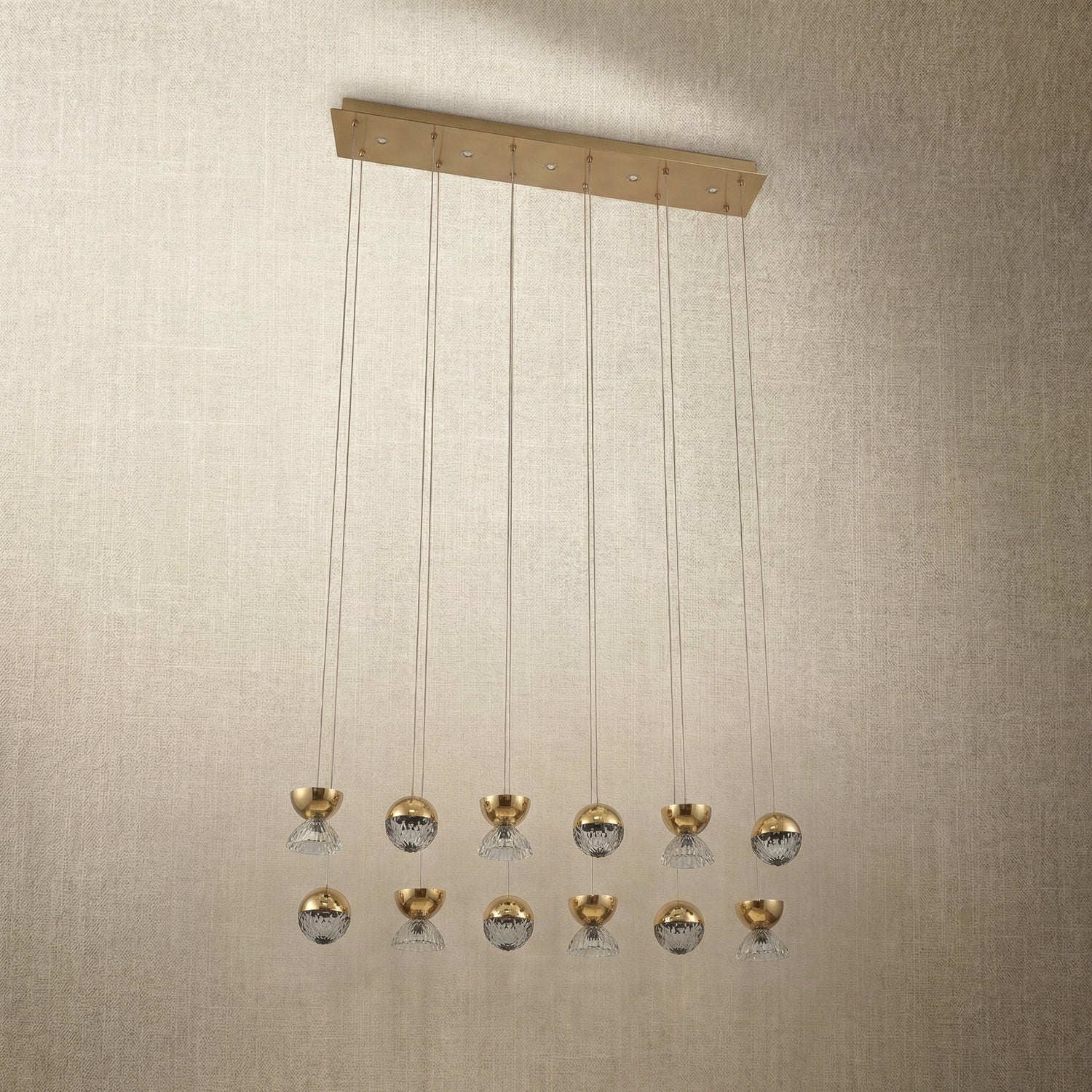 Detail of the stainless steel with champagne gold finish