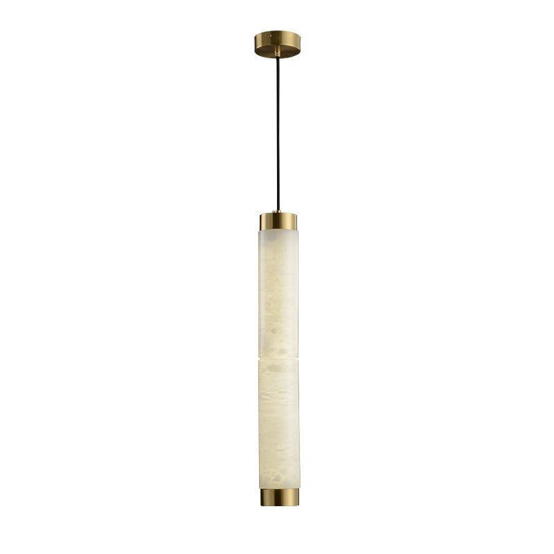 Aria Brushed Brass Alabaster Pendant Lamp – Elegant Ceiling Light