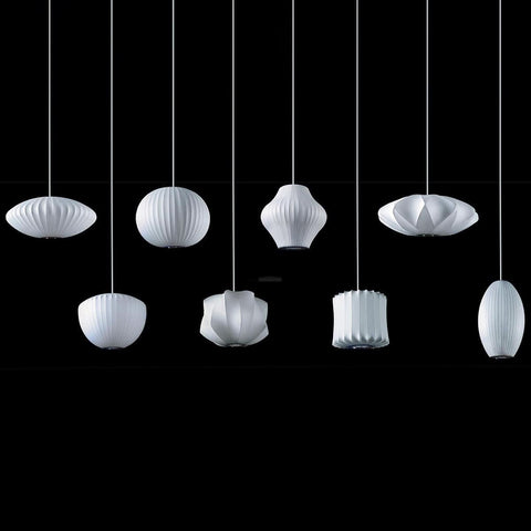 Bubble Pendant Light with Artificial Silk Lampshade - Yiosilamp