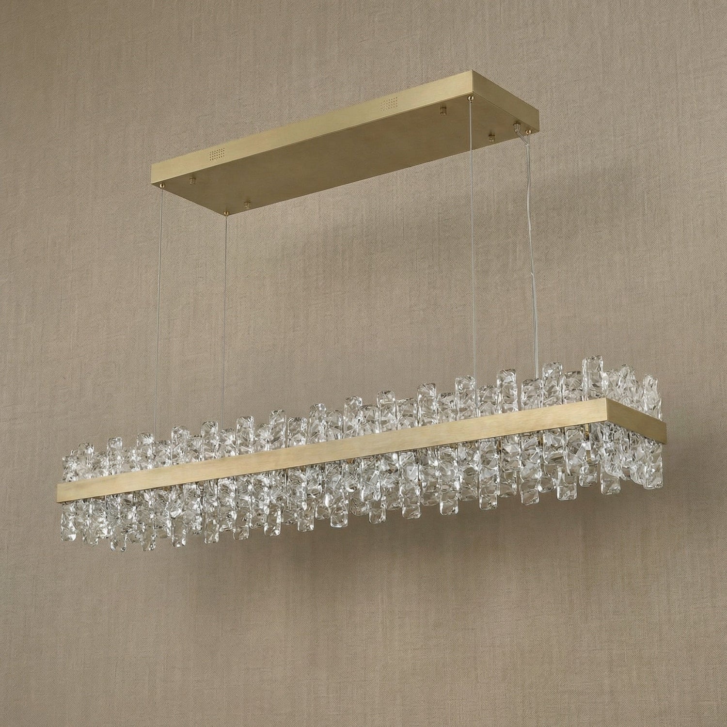 Quartz Glass Rectangular Chandelier