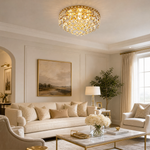 450 Pineapple Bead Ceiling Light - Gold