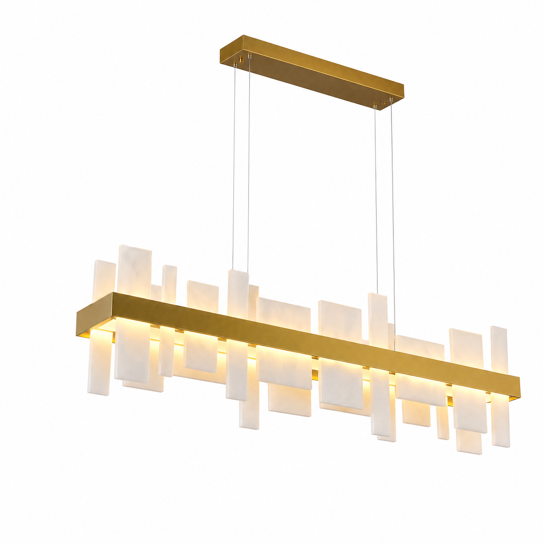 46.8'' Alabaster Rectangular Chandelier