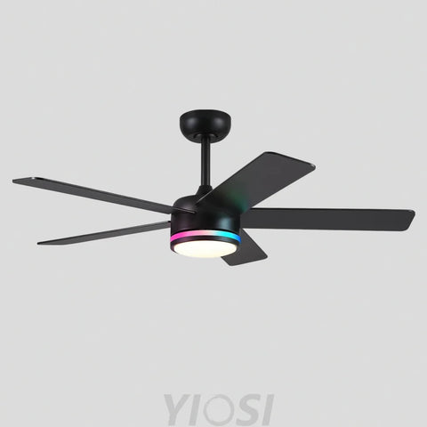 46’’ RGB Smart Ceiling Fan with Light – Remote Control Reversible Motor 6-Speed ceiling light