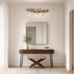 47" Black Tree Branch Crystal Chandelier