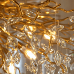 47'' Gold Tree Branch Crystal Chandelier
