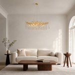 47'' Gold Tree Branch Crystal Chandelier